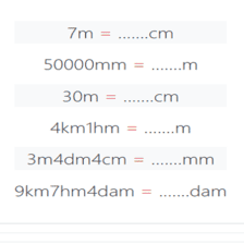 دروس وتمارين الرياضيات السنة الثالثة ابتدائي - تحويل وحدات الطول