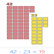Cours et exercices de mathématiques - 1ère année primaire - Calculer la différence entre deux nombres par correspondance