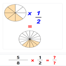 دروس وتمارين الرياضيات السنة الثالثة ابتدائي -  ضرب أعداد كسرية
