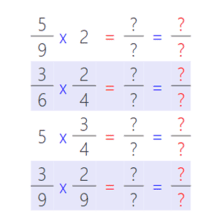 دروس وتمارين الرياضيات السنة الثالثة ابتدائي -  ضرب أعداد كسرية